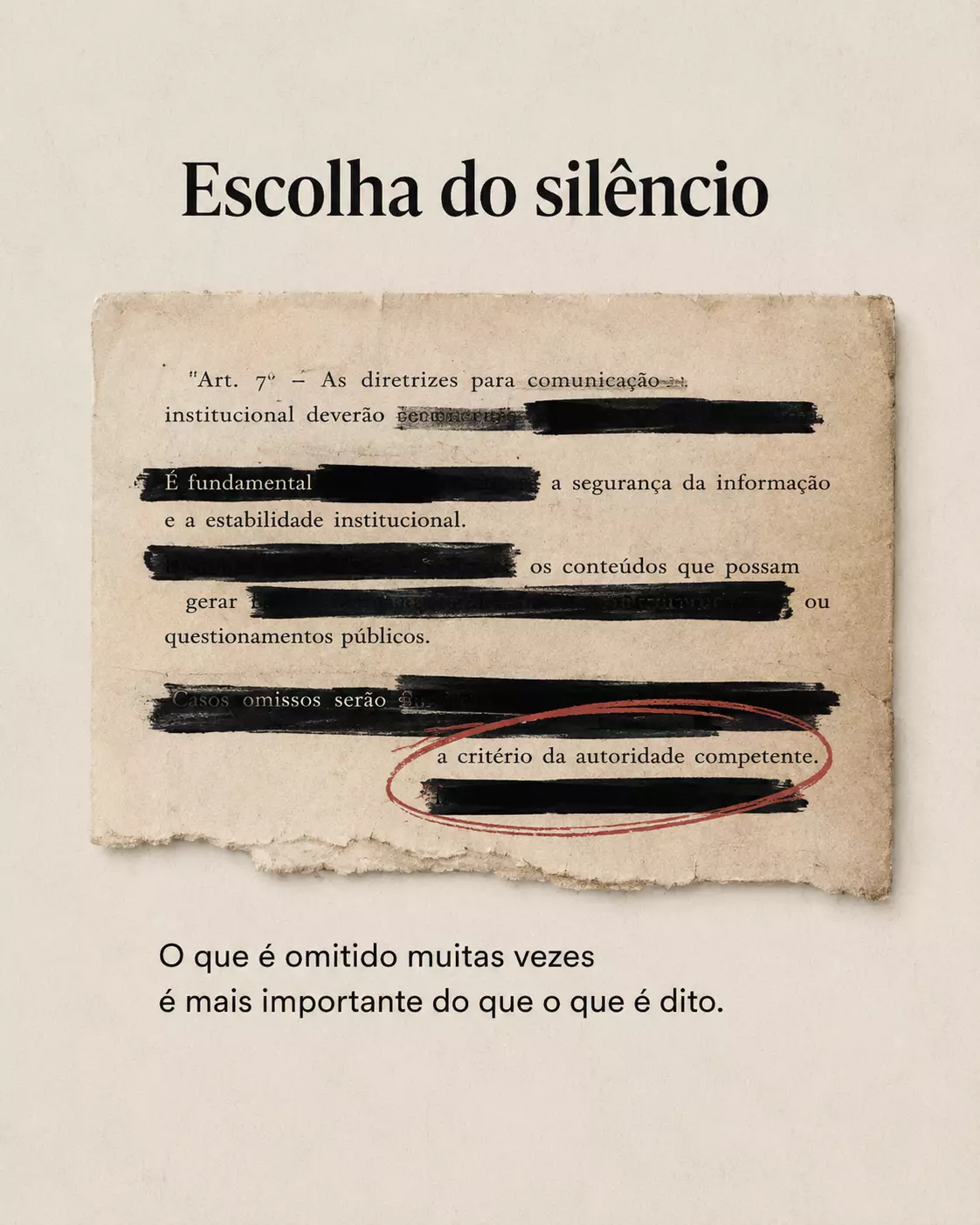 Escolha do silêncio